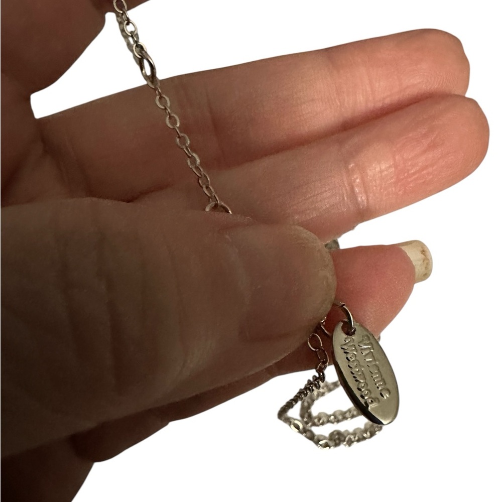 Vivienne Westwood Set Lucrece Pendant Necklace & Earrings NIB Silver tone - Picture 9 of 14